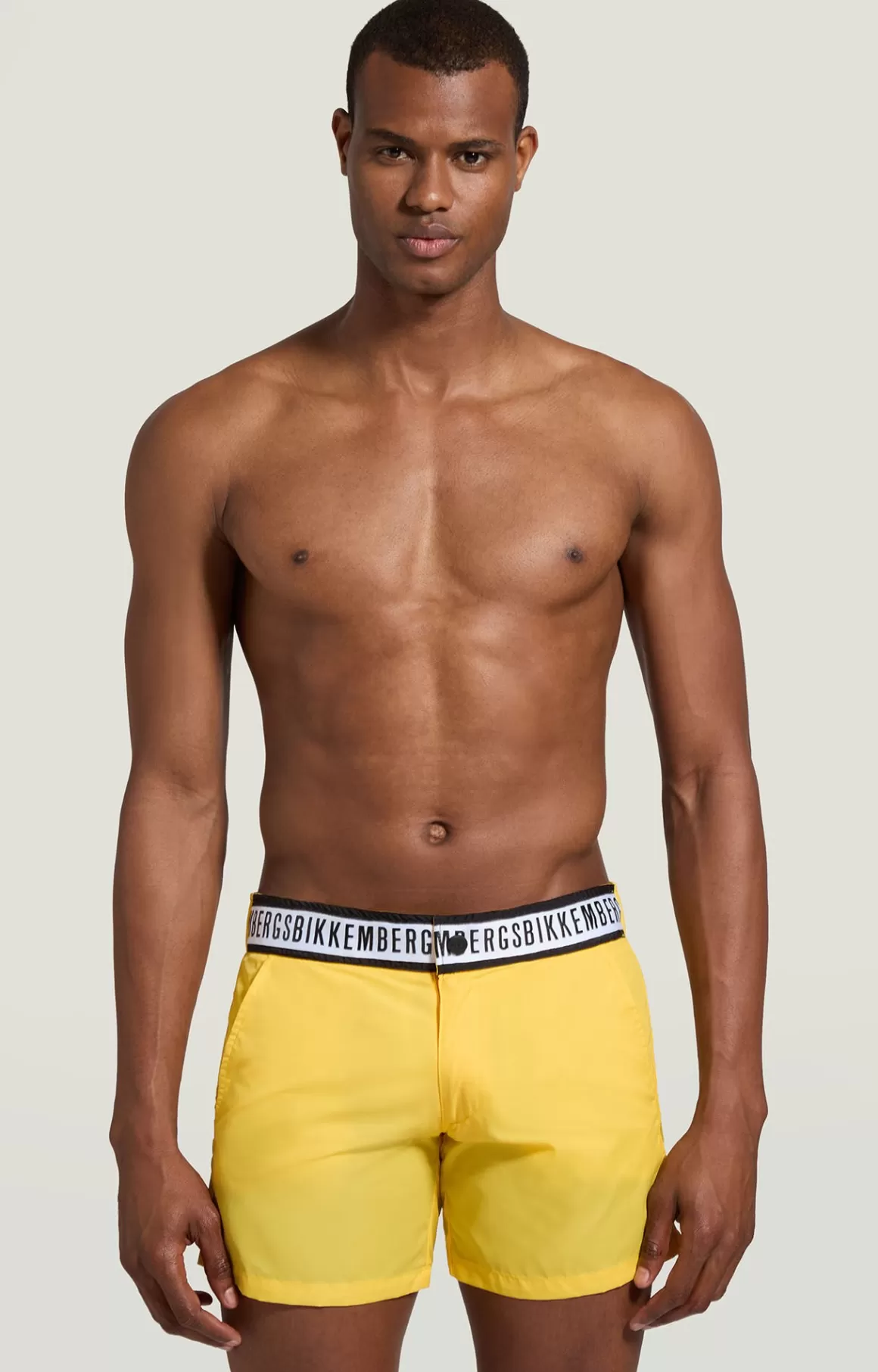 Shorts^Bikkembergs Men's Swim Shorts With Tape yellow