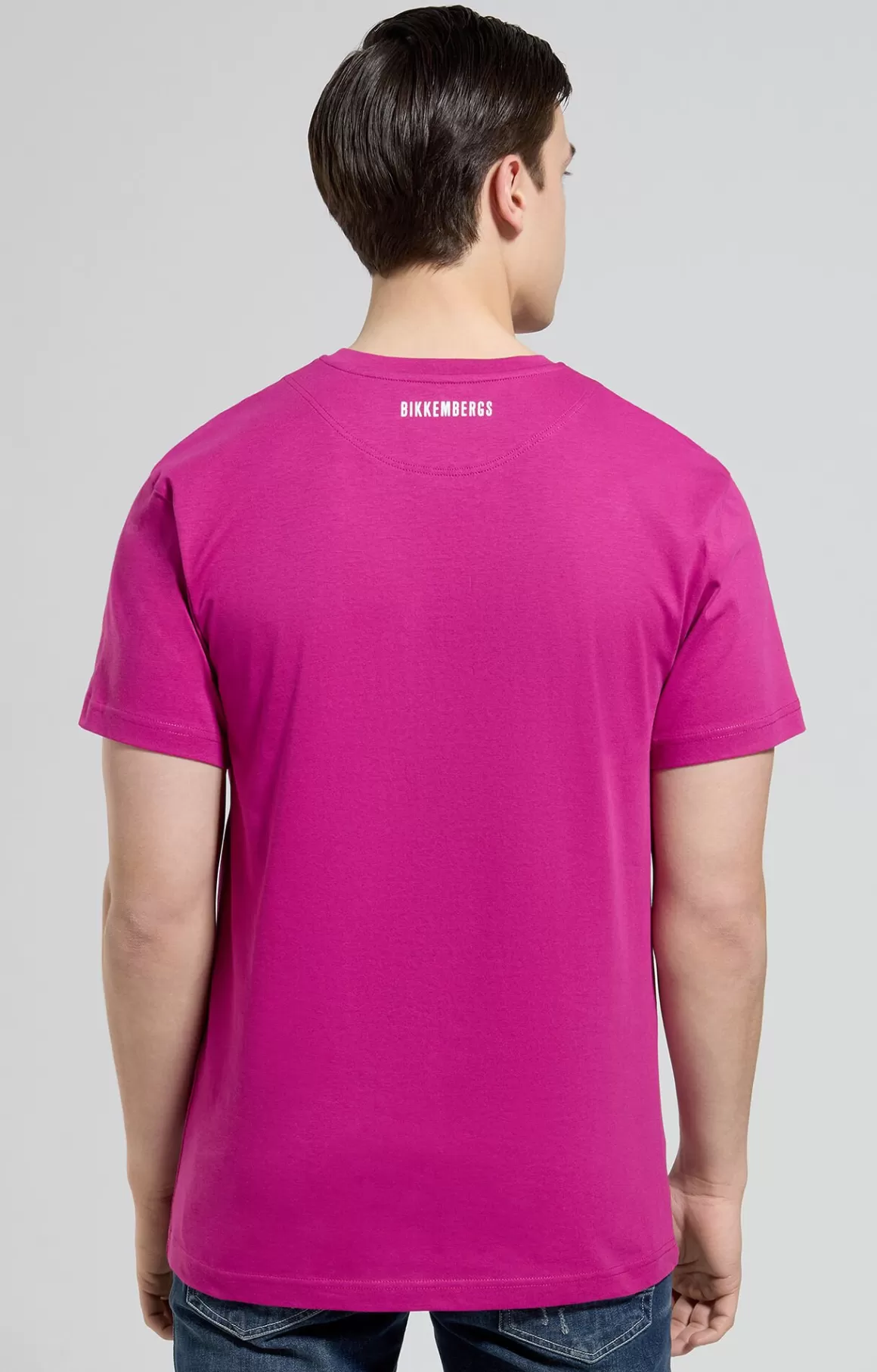 T-Shirts^Bikkembergs Men's T-shirt With Freestyle Print festival fuchsia