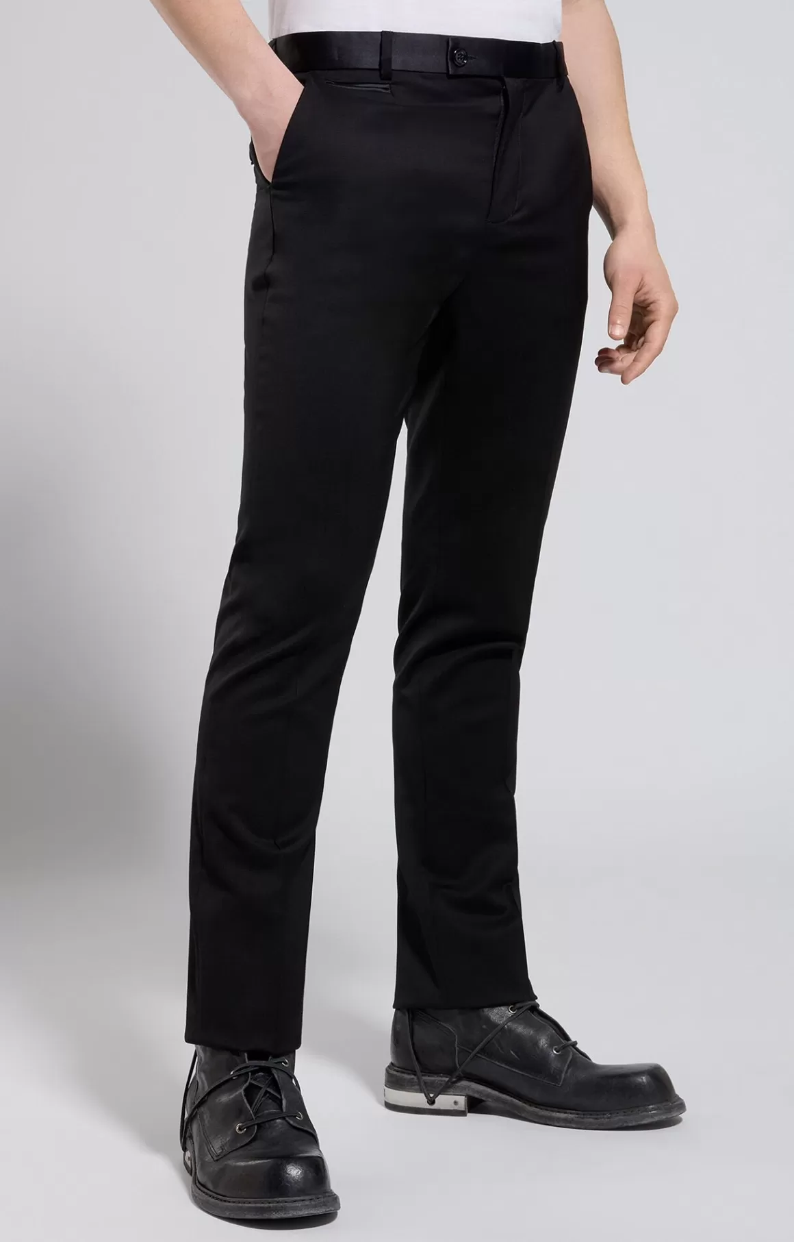 Pants^Bikkembergs Men's Tuxedo Pants meteorite black