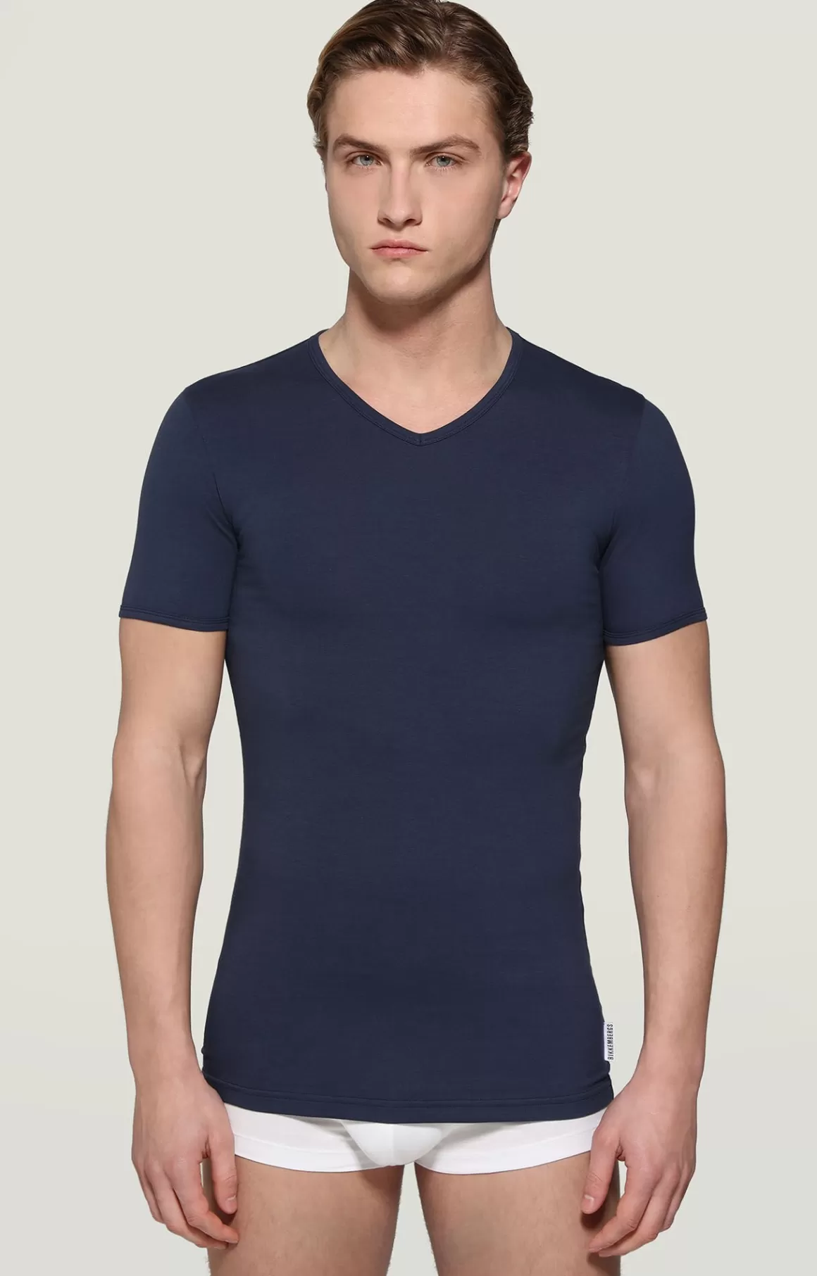 Undershirts^Bikkembergs Men's V-neck Undershirt navy