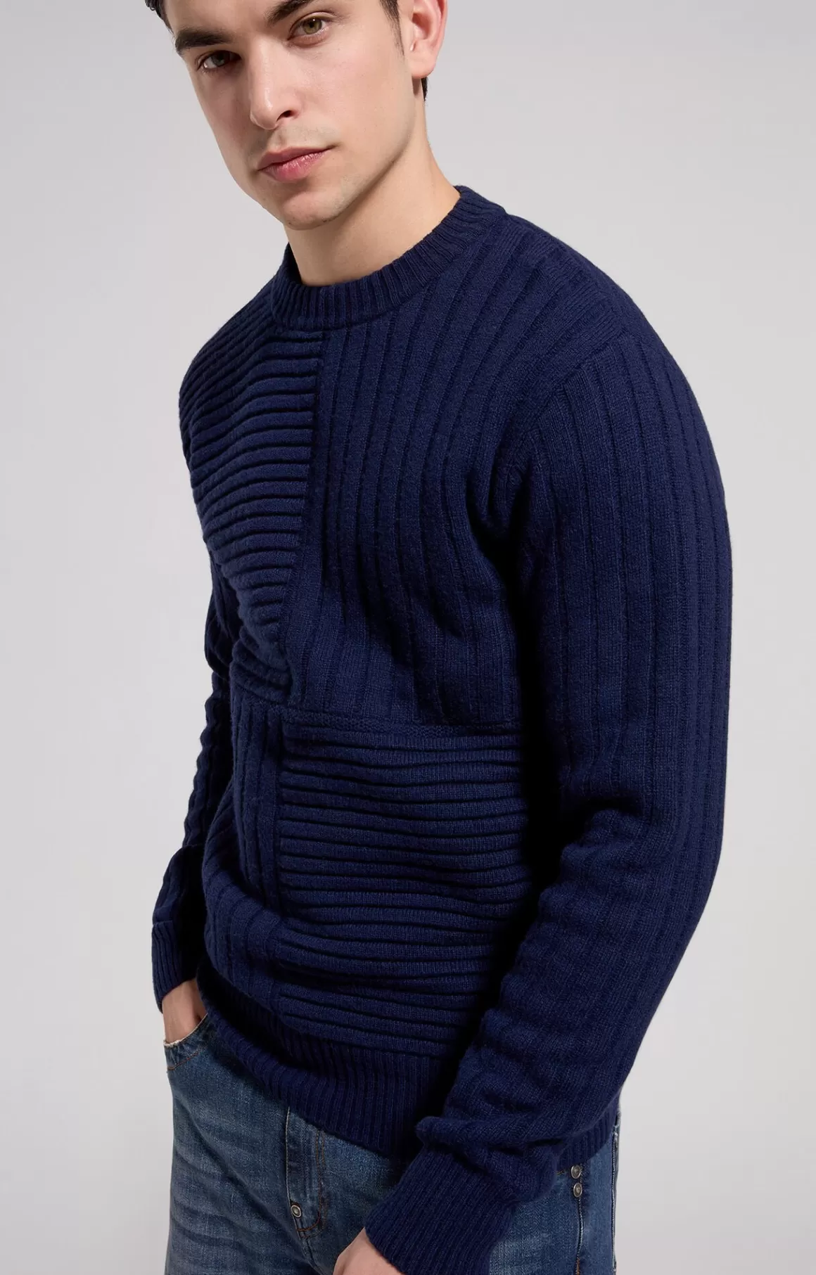 Knitwear^Bikkembergs Men's Wool Sweater blue graphite