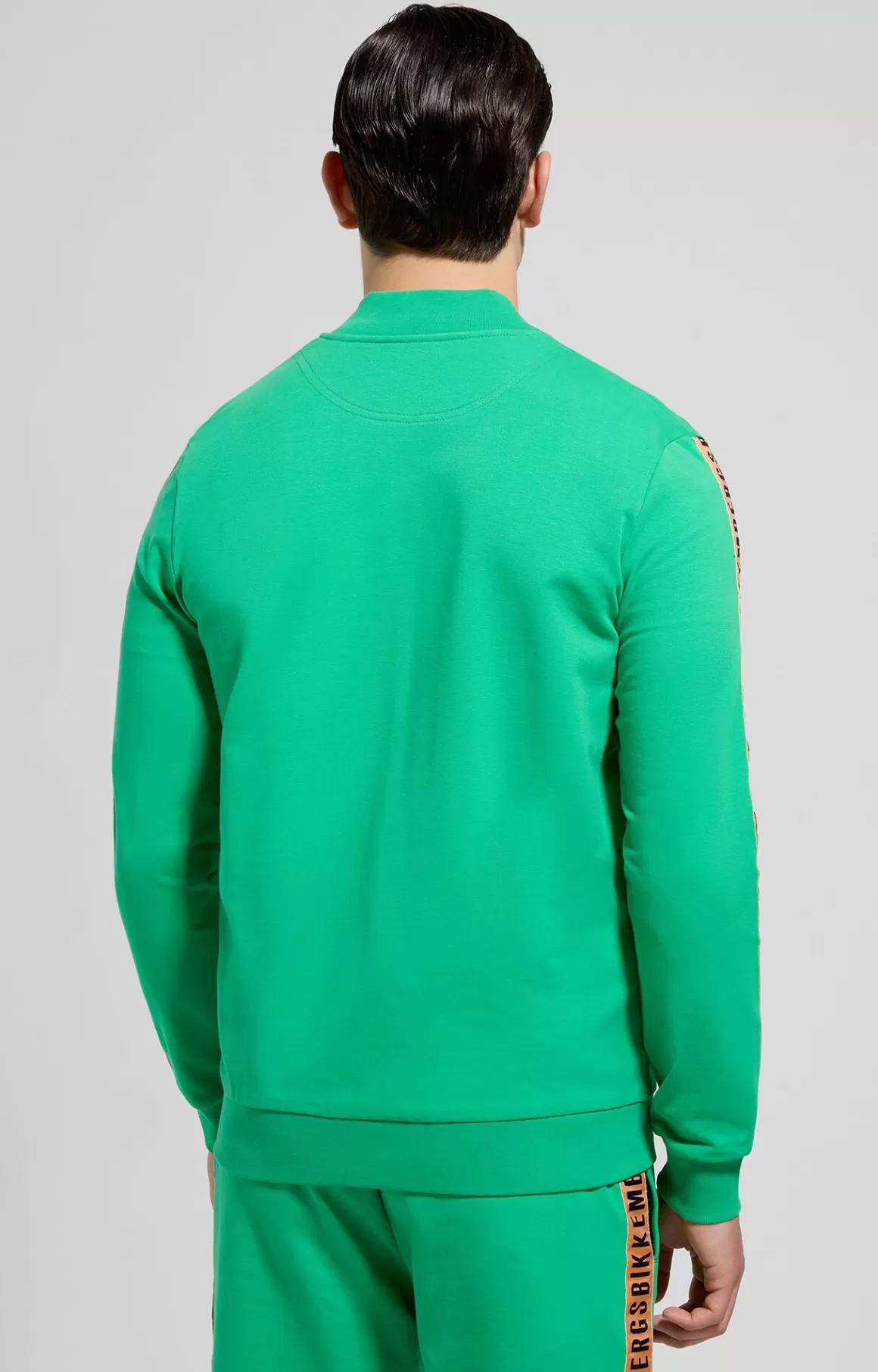 Sweaters | Tracksuits^Bikkembergs Men's Zip Sweatshirt With Tape bright green