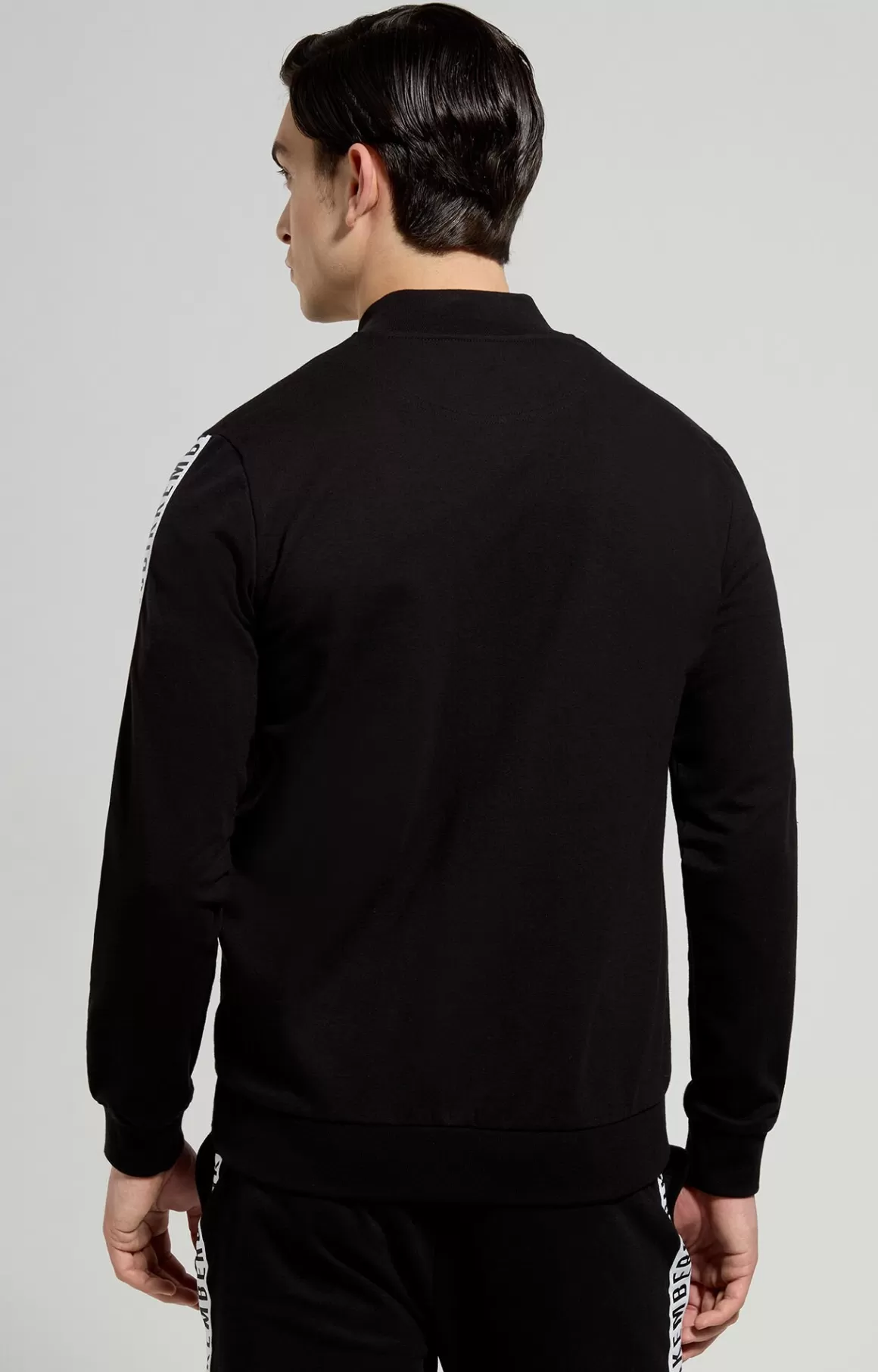 Sweaters | Tracksuits^Bikkembergs Men's Zip Sweatshirt With Tape black