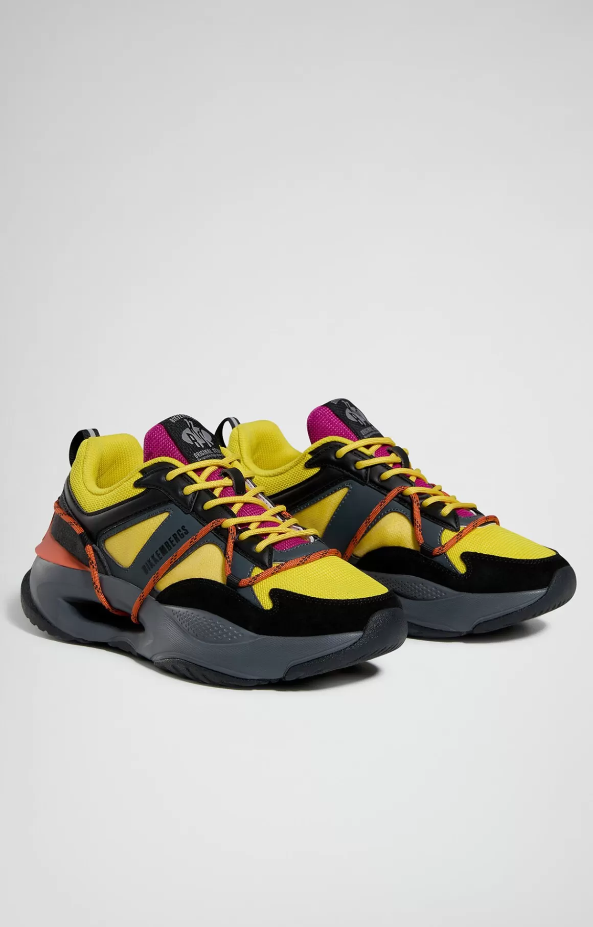 Sneakers^Bikkembergs Ruyi Men's Sneakers black/yellow/grey/fuxia