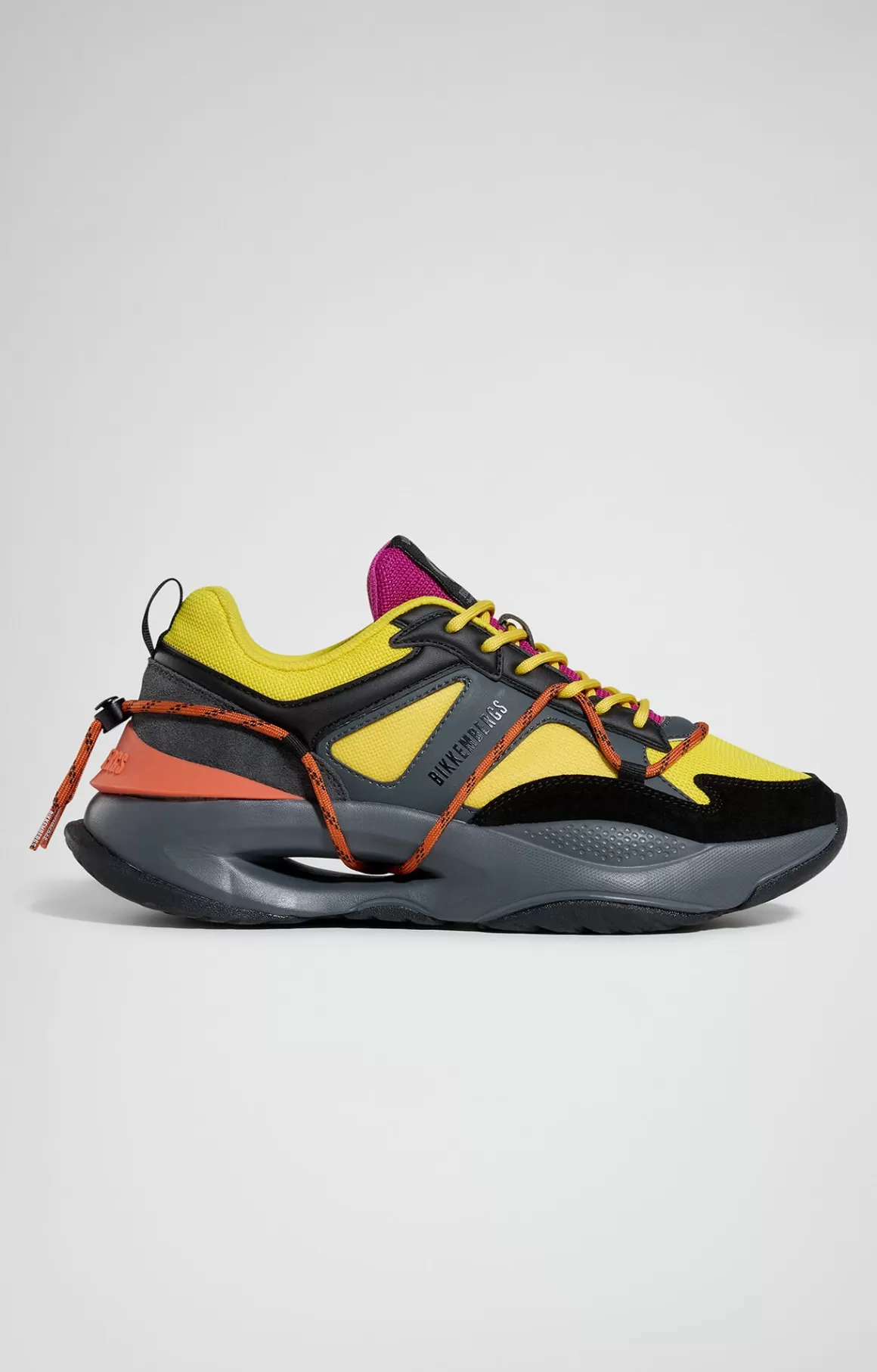 Sneakers^Bikkembergs Ruyi Men's Sneakers black/yellow/grey/fuxia