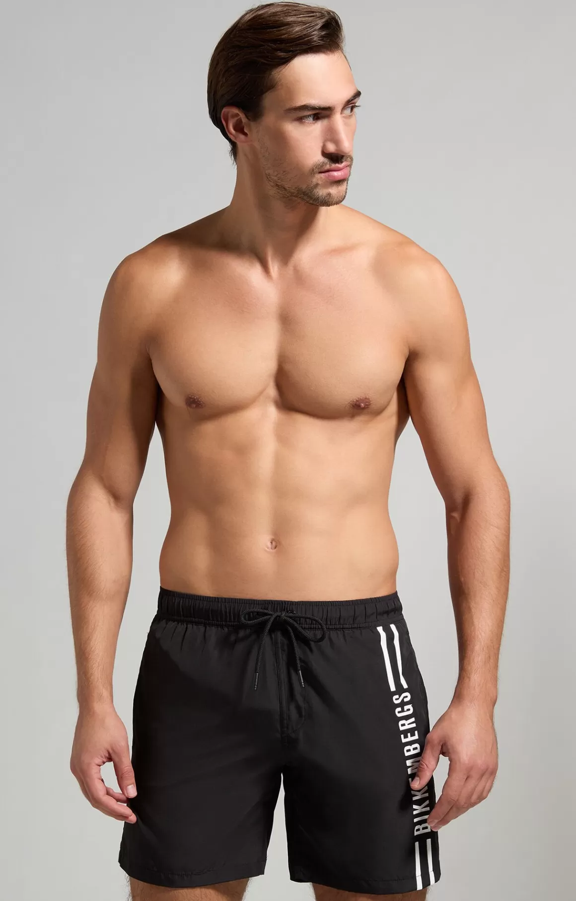 Shorts^Bikkembergs Striped Men's Boardshorts black