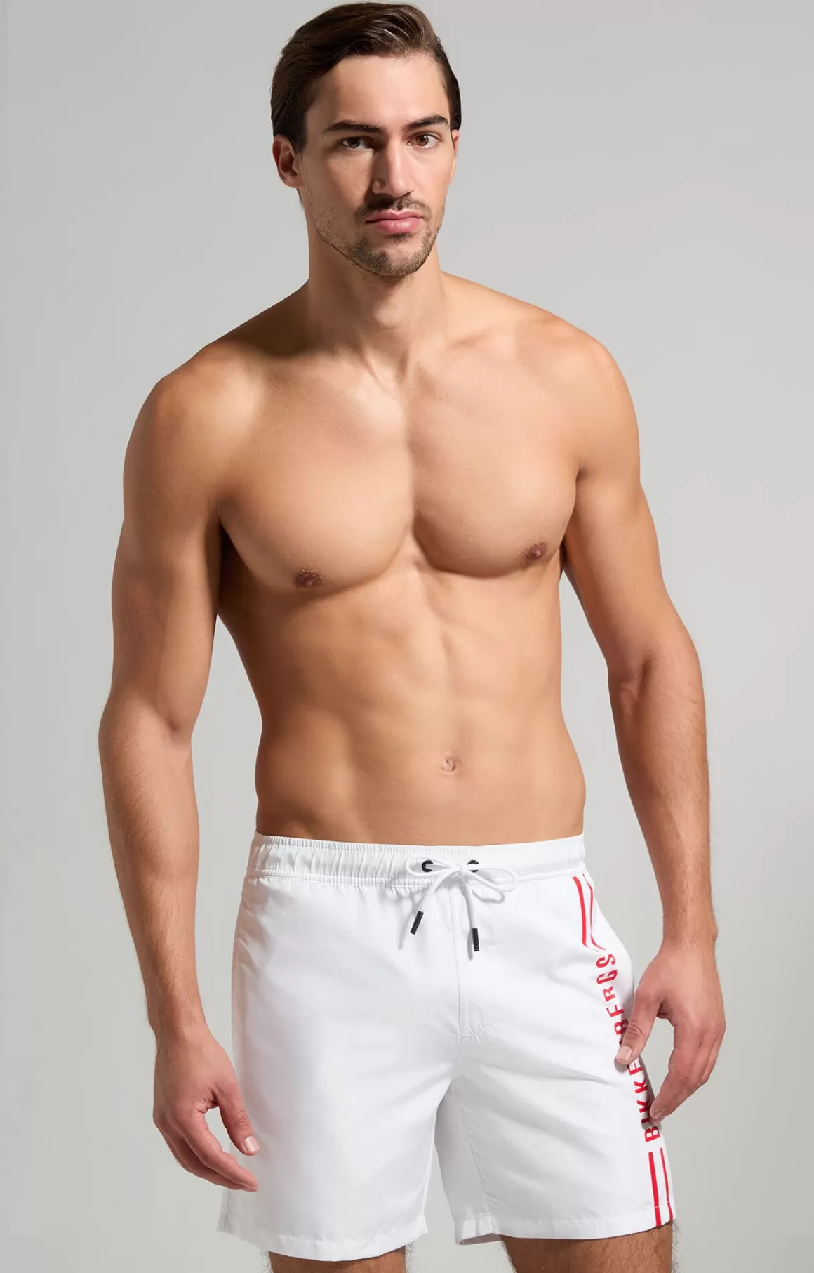 Shorts^Bikkembergs Striped Men's Boardshorts white