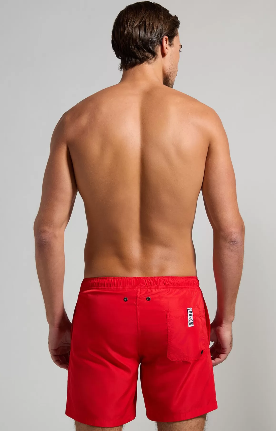 Shorts^Bikkembergs Striped Men's Boardshorts goji berry