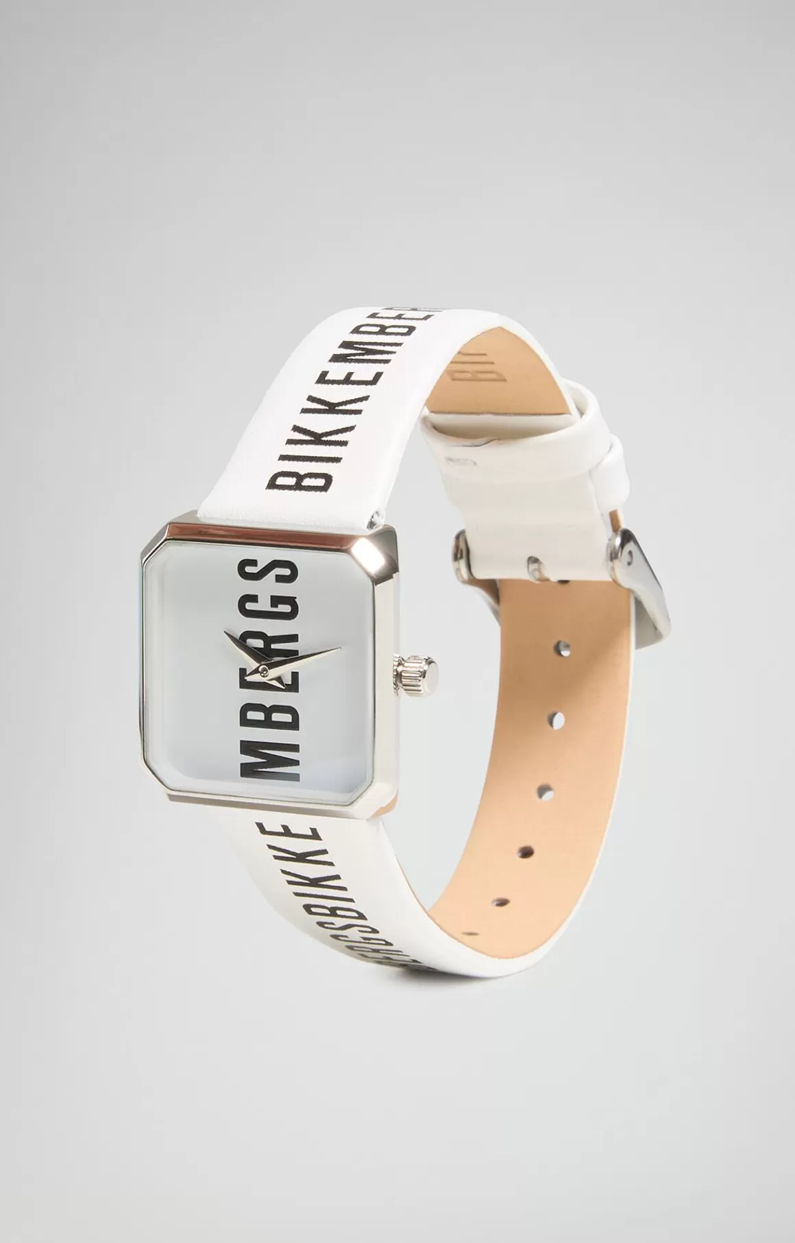 Watches^Bikkembergs Watch With Leather Band white/black