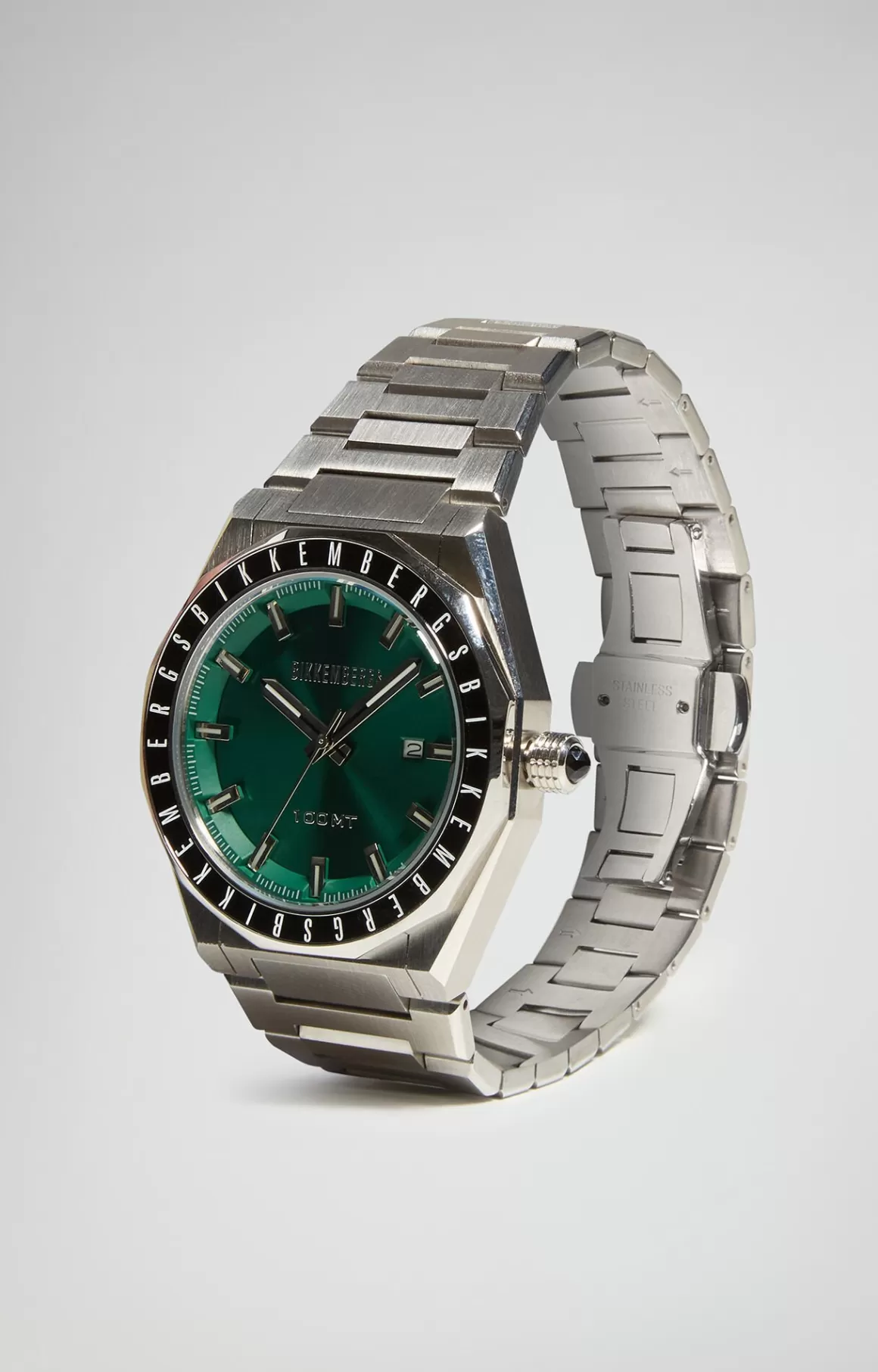 Watches^Bikkembergs Watch With Steel Band silver/green